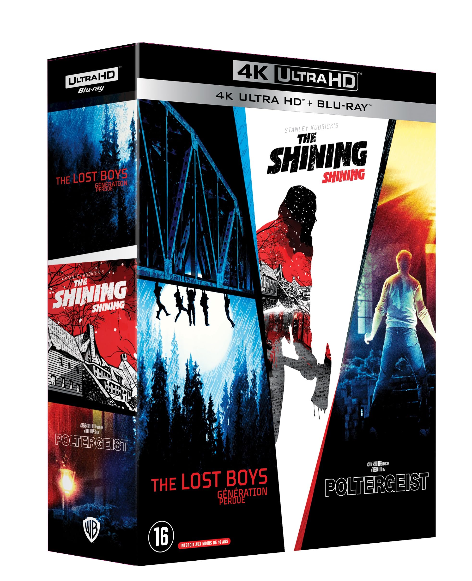 Coffret Horreur Vintage : Poltergeist + Shining + Génération Perdue [4K Ultra HD + Blu-Ray]