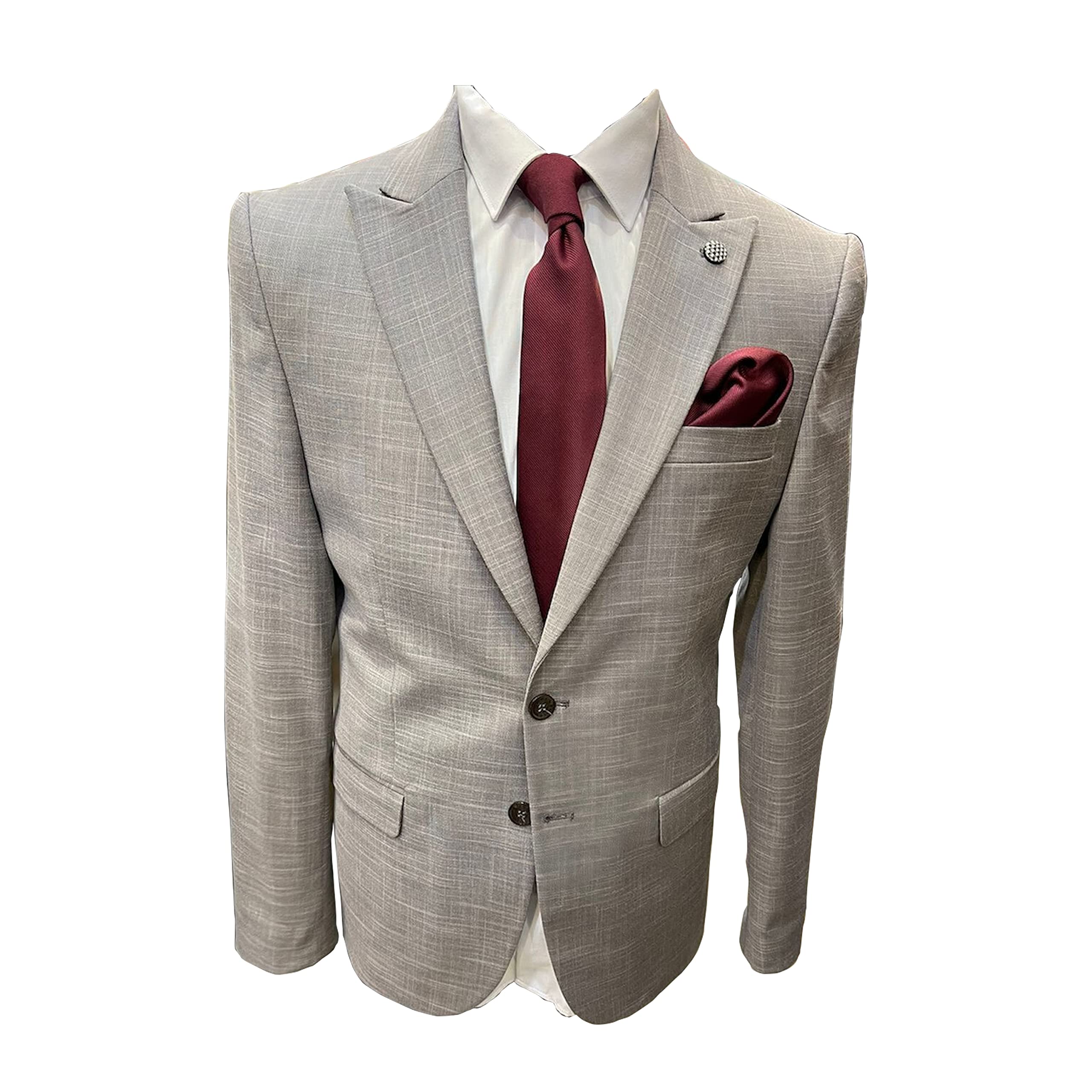 Men's Suit | White Grey Classic Blazer | Handmade with the finest handpicked fabrics | Slim Fit | Lightweight Business Suits | LM Fashion Street