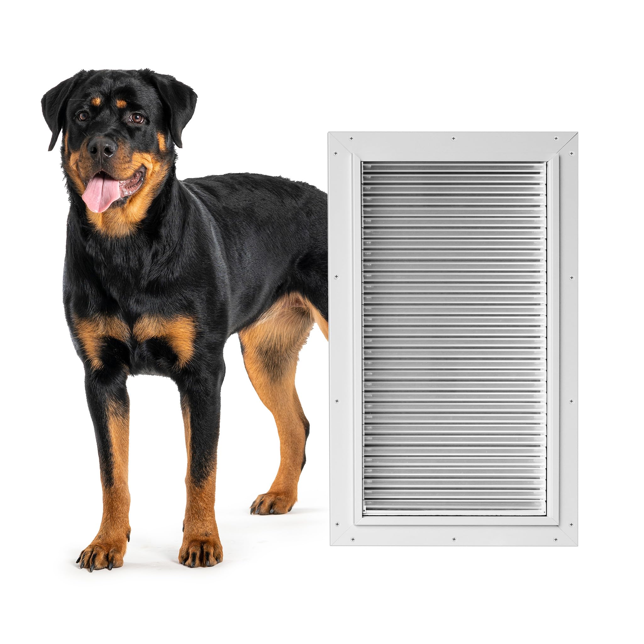 Armor Flex AF2-L Robuste Haustiertür mit Aluminiumrahmen für große Hunde (13,6–45,4 kg). Von High Tech Pet – Türhalterung, luftdicht, einfache Installation, Sicherheitsplatte (26,7 x 54 cm