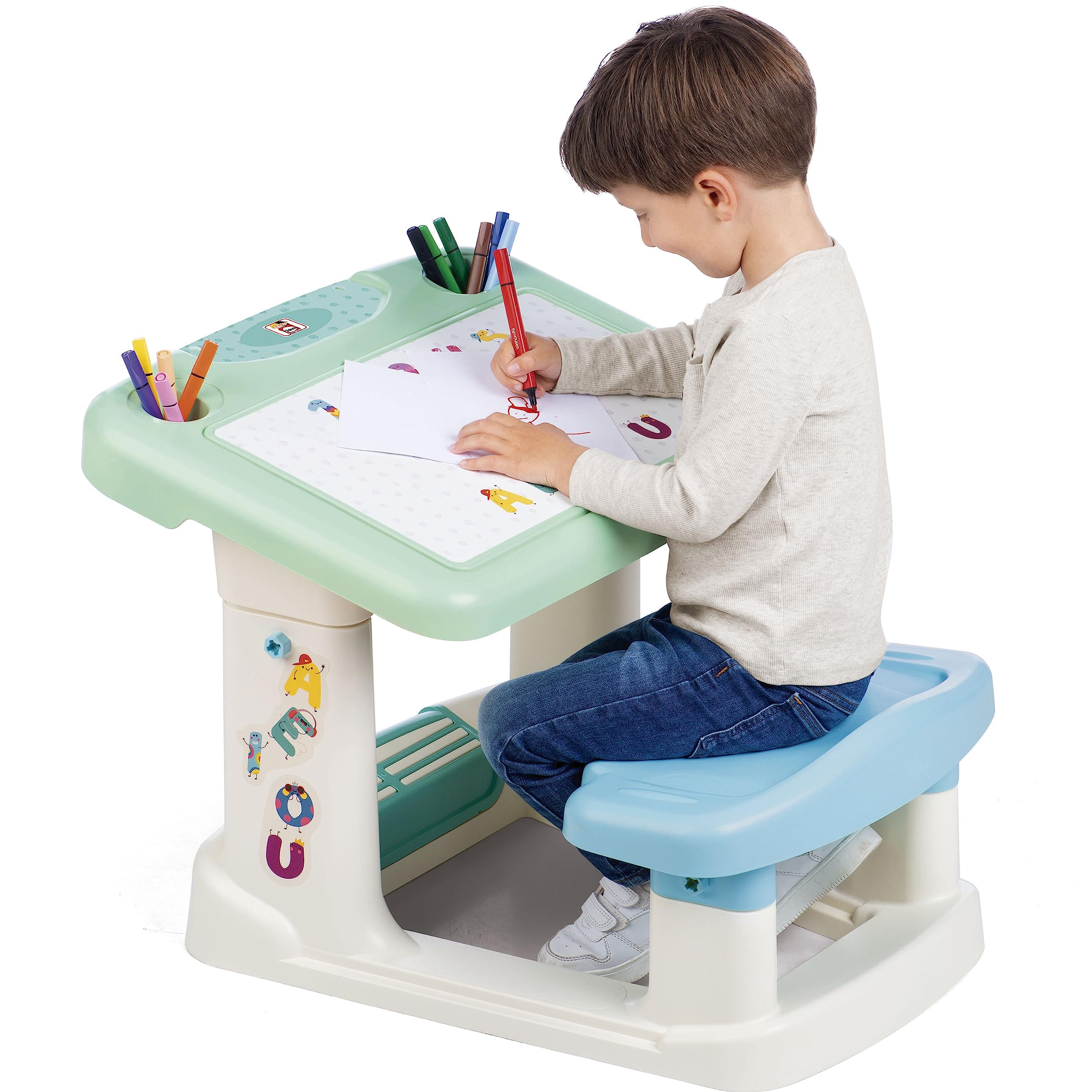 Chicos - Mi Primer Pupitre Activity Escritorio Infantil con Gran Superfície de Trabajo y Compartimentos para Guardar Objetos, A Partir de 24 Meses (51053)