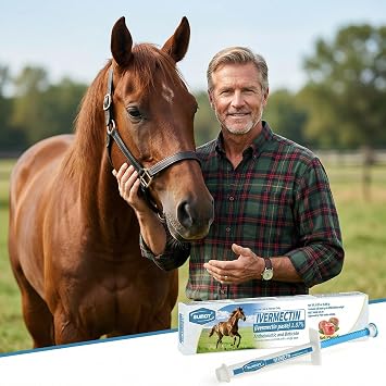 6-Pack Ivermectin Horse Paste 1.87% Apple Flavored Oral Dewormer for Horses