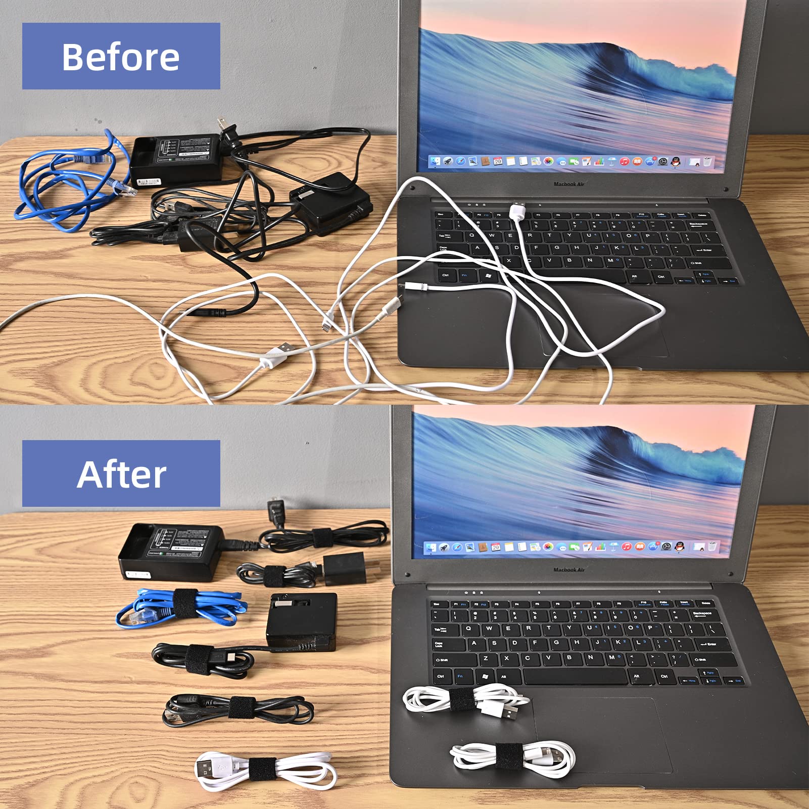 192-teiliges Kabelmanagement-Set – Organisiere Kabel Am Schreibtisch, Unter Dem TV & Im Büro