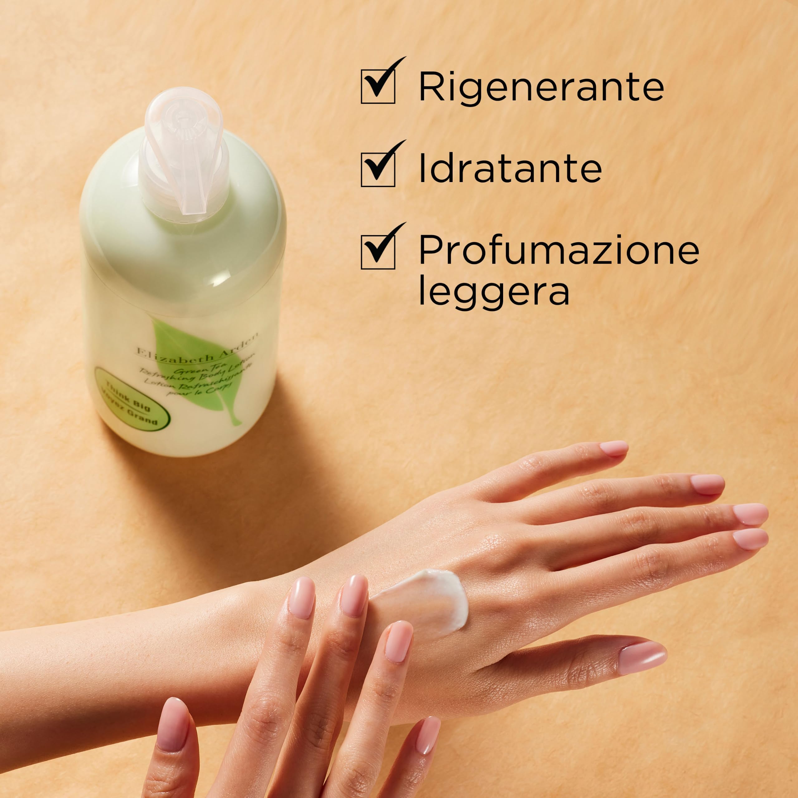 Elizabeth Arden - Green Tea, Lozione Corpo Rinfrescante, con Fragranza di Estratto di Tè Verde, Ristora e Idrata, Energizza i Sensi, Pelle Setosa e Morbida - 500 ml