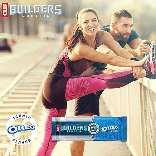 Miniatura 9 de CLIF BUILDERS Barras de proteínas, saborizadas con OREO, 0.71 onzas de proteína a base de plantas, sin gluten, sin OMG, baja glucémica, sin