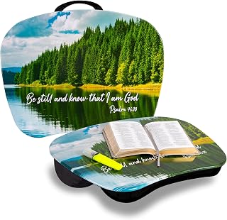 LAPGEAR MyStyle Lap Desk - Christian Be Still, Fits 15.6” Laptops
