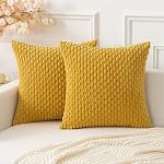 Kevin Textile Spring Lumbar Decorative Throw Pillow Covers 12x20 2 Packs Inch for Living Room Couch Bed Sofa Soft Striped Corduroy Rectangle Cushion Case 30x50 cm Farmhouse Boho Home Decor Sage Green