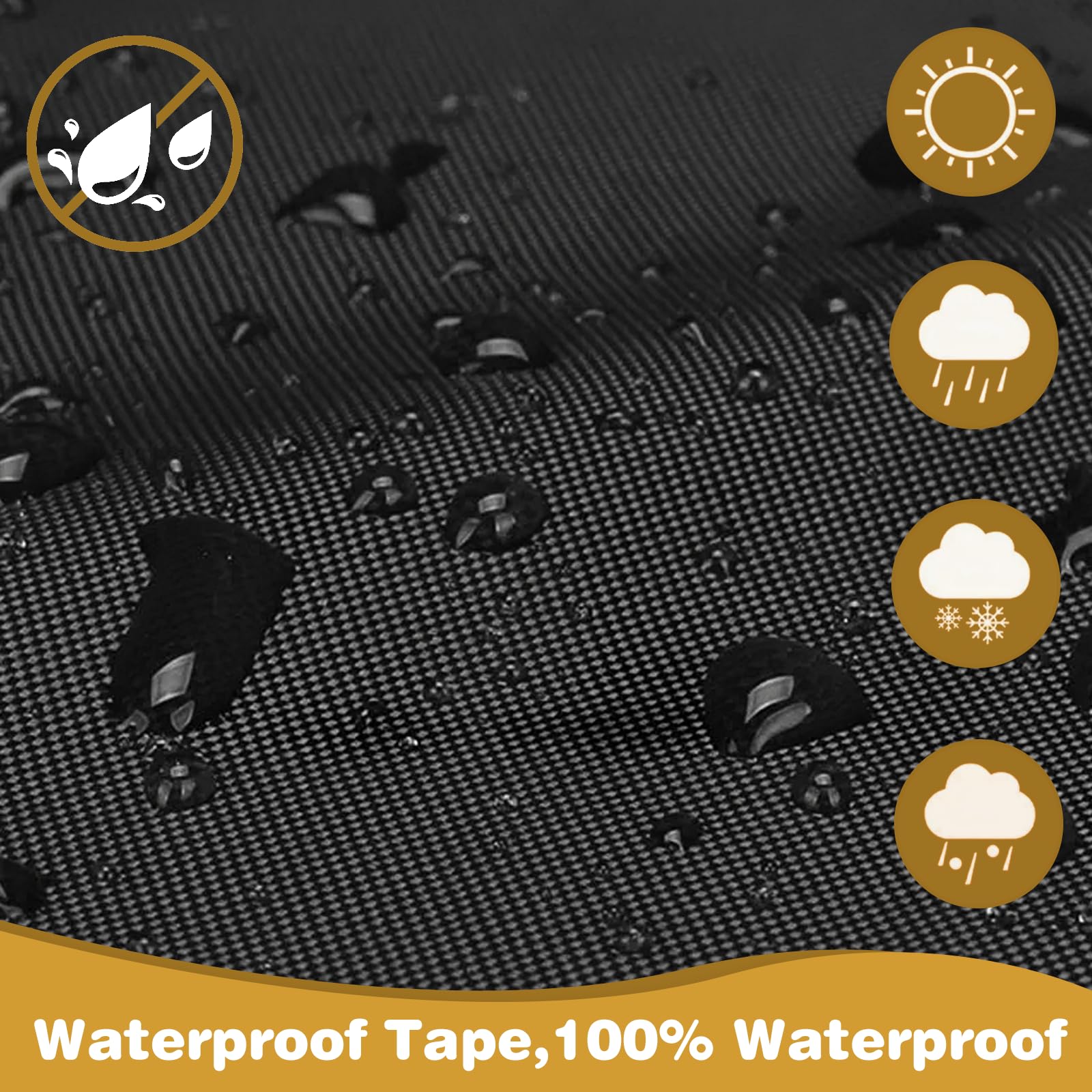 Copertura Impermeabile Per Poltrona Sospesa | 190x115 Cm | Anti-UV E Antistrappo | Con Chiusura Lampo E Coulisse - Foto 4