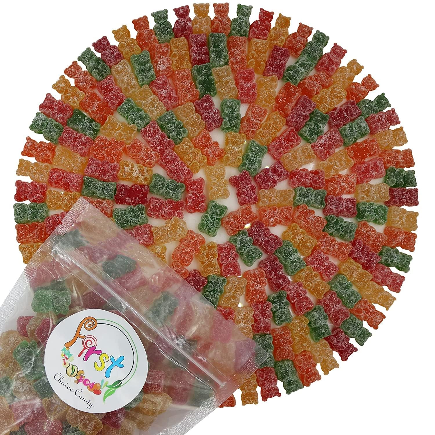 FirstChoiceCandy Fun Sour Gummy Bears (5 Pound (Pack of 1), Sour Pink Watermelon)
