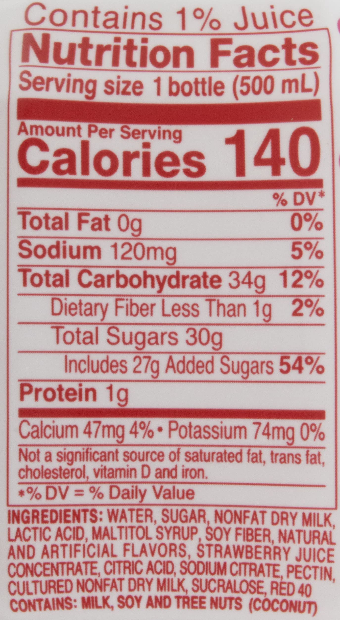 Calpico Strawberry, 16.9 Fl Oz Bottle