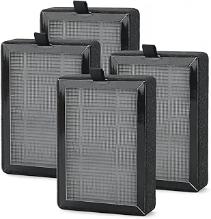LV-H128 Replacement HEPA Filter for LEVOIT LV-H128, PUURVSAS (HM669A), ROVACS (RV60) Air Cleaner Purifier, LV-H128-RF, 4 Pack