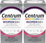 Centrum Femmes 50 Plus MultiGummies, Multivitamines/Mineraux Gélifiés pour Femmes 50+, Saveurs Cerise, Baie et Orange, 120 Gélifiés (L'emballage peut varier)