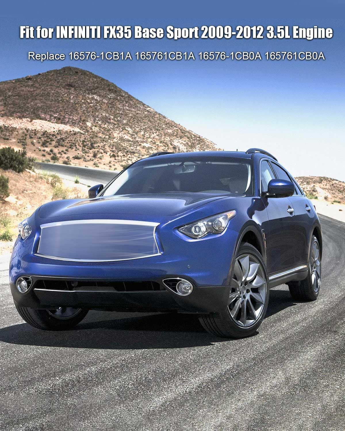 3.5L Engine Air Intake Hose Fit for Infiniti FX35 Base Sport 2009-2012 Replace 16576-1CB1A 16576-1CB0A Front Left & Right Side Intake Boot Tube Outlet Duct