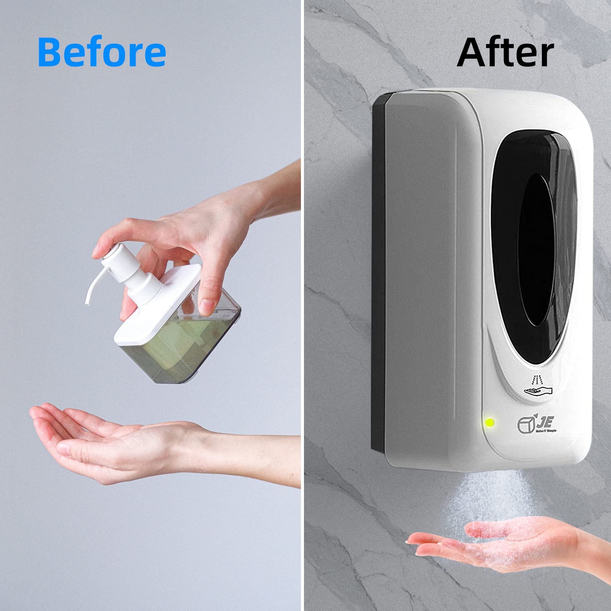 Automatic Hand Sanitizer Dispenser Wall Mounted, JE Touchless Spray