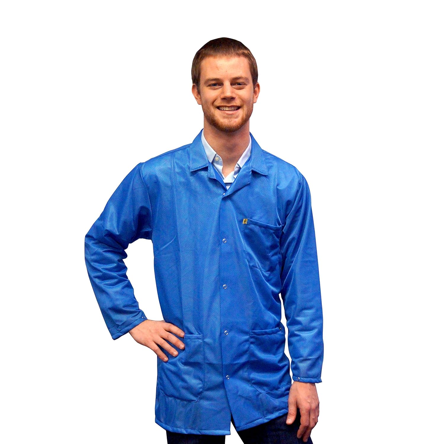 StaticTek Full Sleeve Snap Cuff ESD Jacket AntiStatic Lab Coat