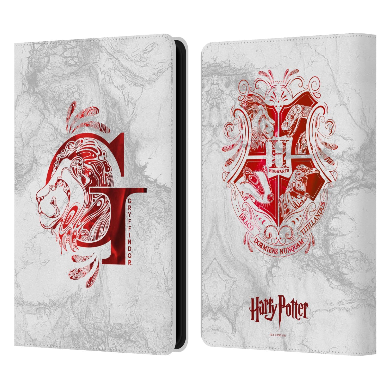 Head Case Designs Officially Licensed Harry Potter Gryffindor Aguamenti Deathly Hallows IX Leather Wallet Case Compatible with Kindle Paperwhite 5 (2021)