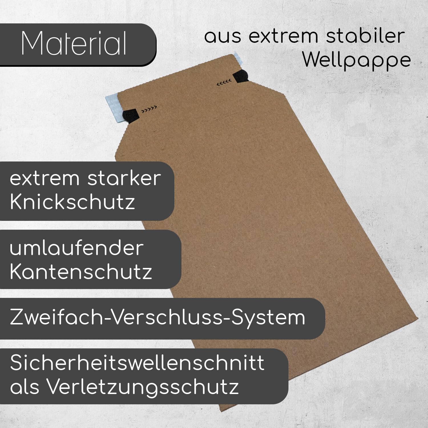 easydruck24 Versandtasche Premium DIN A4+ braun aus Wellpappe I progressPACK PP W01.04 I 235 x 337 x bis 35 mm I 25-er Pack I az164