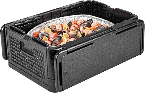 Restaurantware -Cater Tek - Caja caliente de catering de 42 cuartos de galón, 1 bandeja portadora de alimentos aislada de carga superior - Capacidad