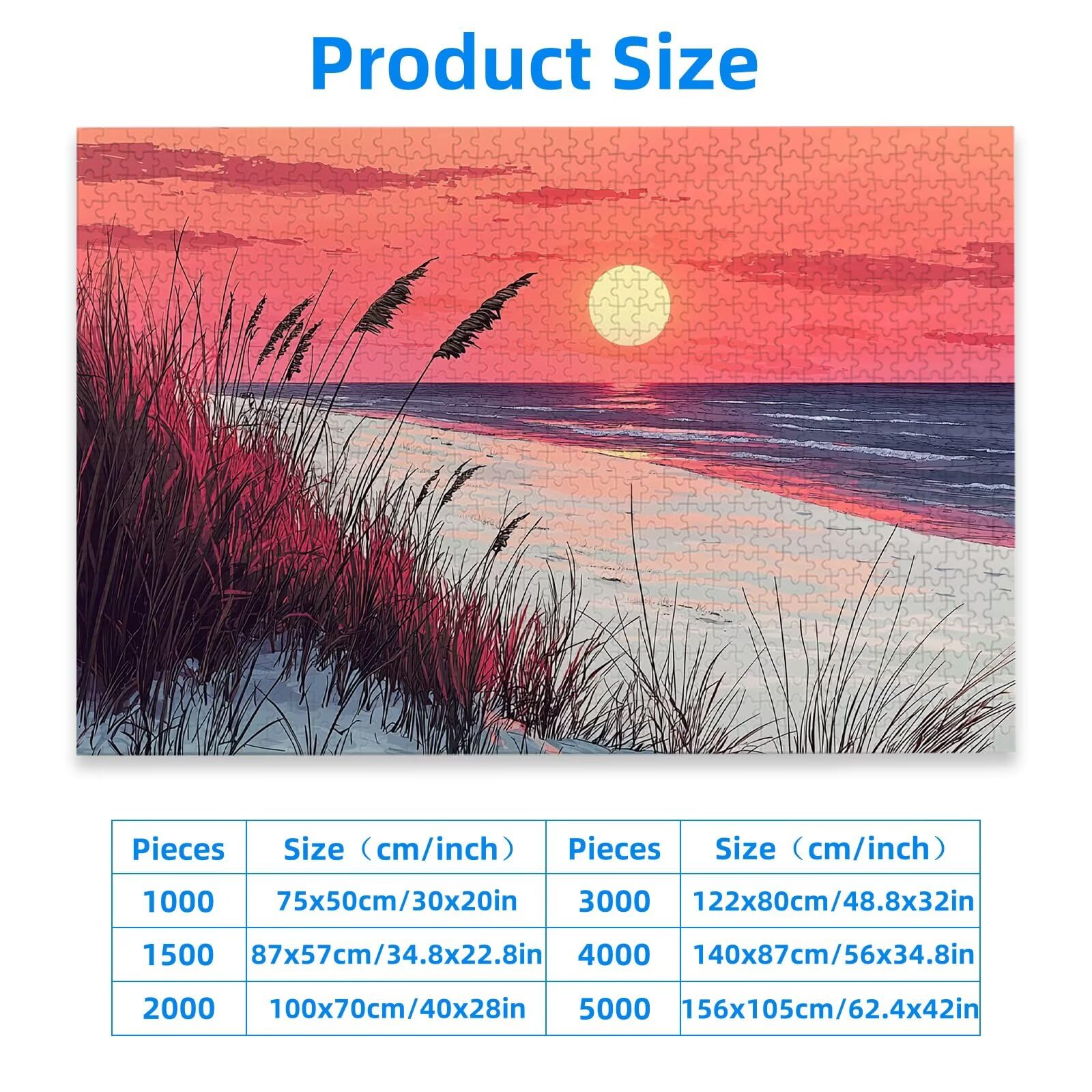 Puzzle Plage 3000 Pièces Adultes, Puzzle 3000 Pièces pour Adultes et Enfants à Partir de 14 Ans, Paysage Puzzles Bois de Qualité Supérieure avec Une Boîte d'emballage Exquise, Cadeau Femme, -2013