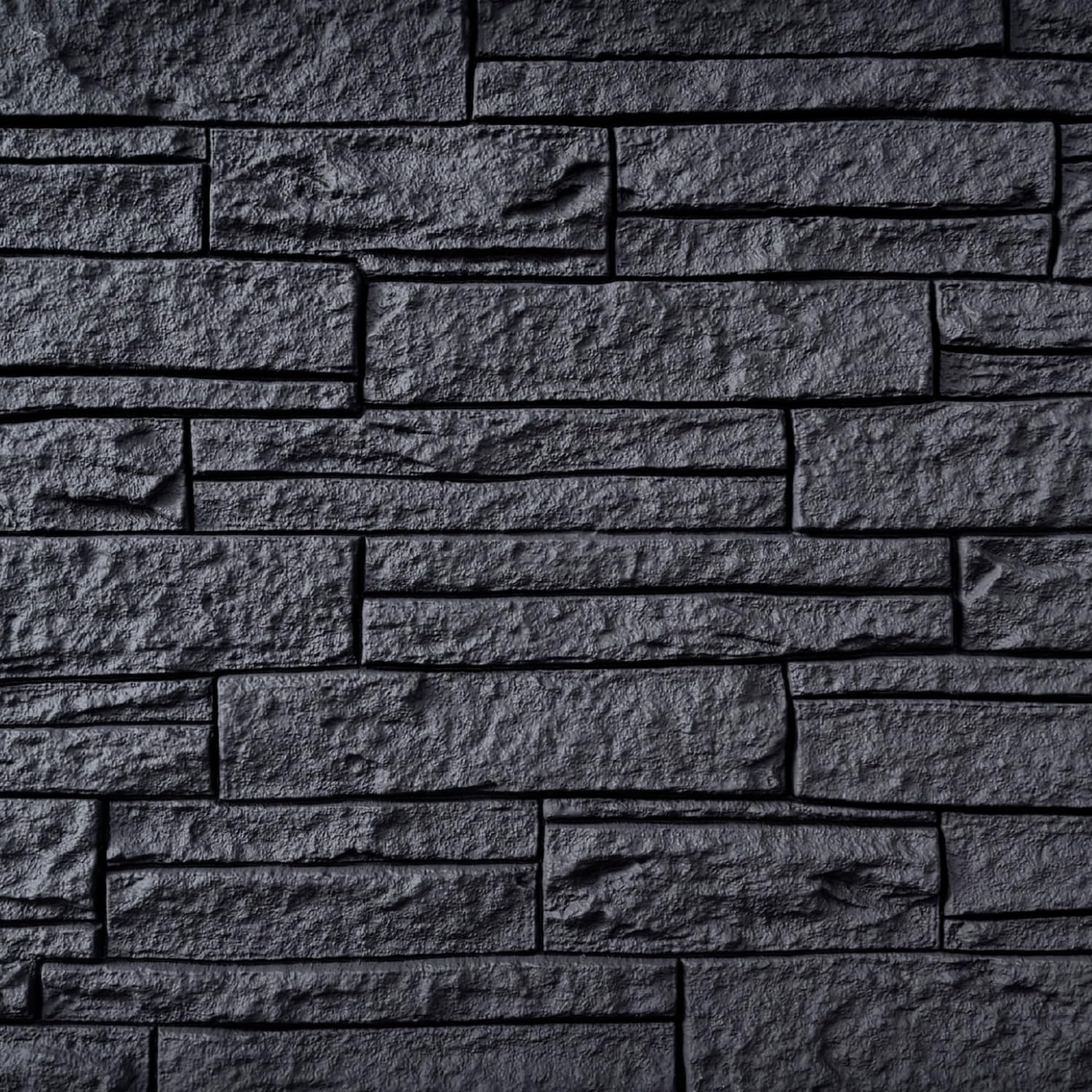 eacommerce | Pannelli a muro 3D | Set 4 pezzi, poliuretano, effetto pietra, 120x60x2,5 cm | Isolante termico e acustico, autoestinguente, resistente umidità | Decorazione realistica (Grigio Ardesia)