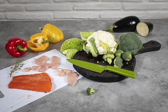 Set Cuchillos Cocina 3 Piezas Acero Inoxidable con Fundas miniatura 4