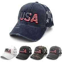 4th of July Hat 250 Anniversary USA Hat American Flag Trucker hat for Women Men Fourth of July Patriotic Eagles Hat