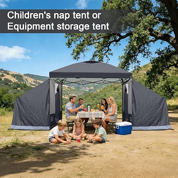 KAMPKEEPER Side Tent,1/2 Person Camping Tent for 10' x 10' Pop Up Canopy