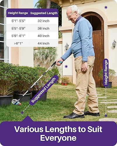 Miniatura 4 de Alcanzador de 36 pulgadas, agarradores plegables para ancianos, herramienta de alcance resistente, mandíbula giratoria antideslizante con imán,
