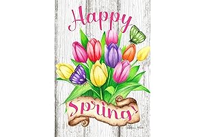 Toland Home Garden 1012301 Spring Tulips Spring Flag 28x40 Inch Double Sided...