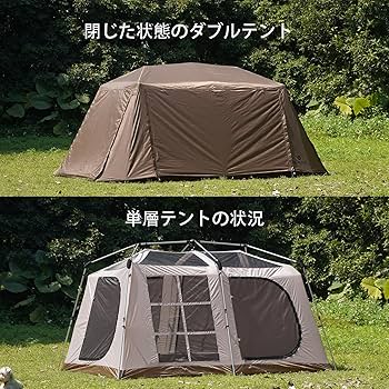 DRASOUL ロッジ型テント 5人〜8人用　ポップアップ式テント Amazon.co.jp: DRASOUL アウトドアテント 屋敷型テント