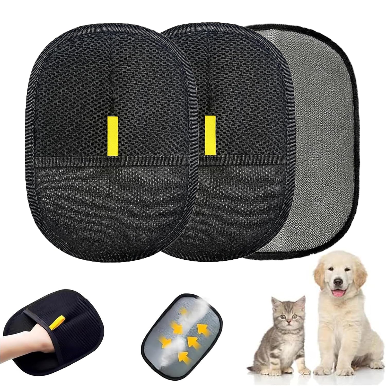JClorix 2 Pieces Pet Hair Removal Gloves