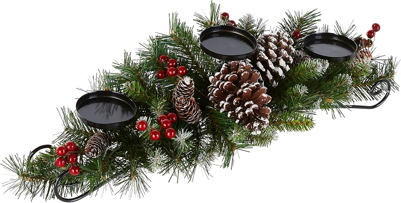 Centro de mesa navideño de bayas esmeriladas sin iluminación de 30 pulgadas de National Tree Company