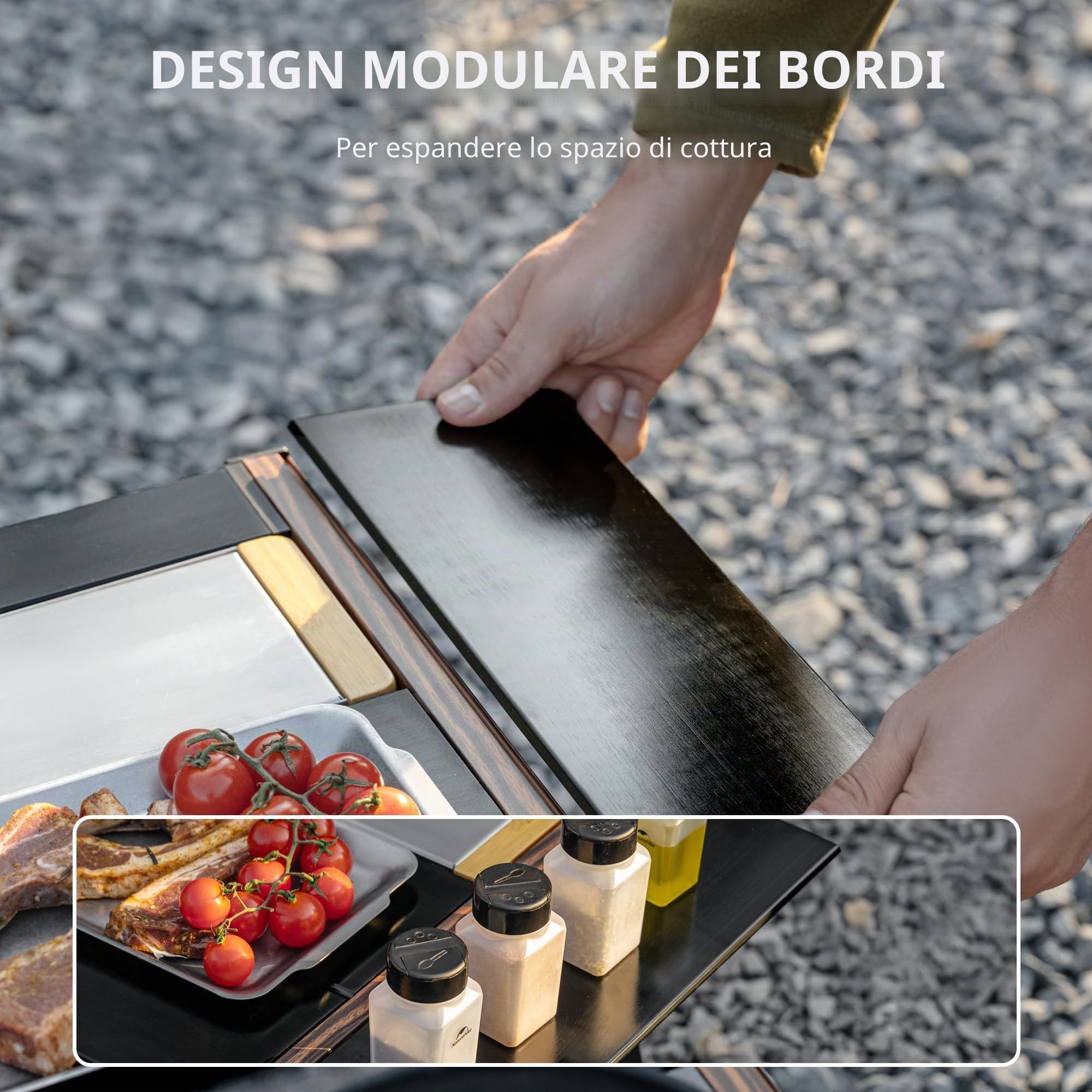 Naturehike IGT, tavolo da campeggio portatile, pieghevole, regolabile in altezza, in alluminio, facile da installare, per escursioni, barbecue, giardino e viaggi