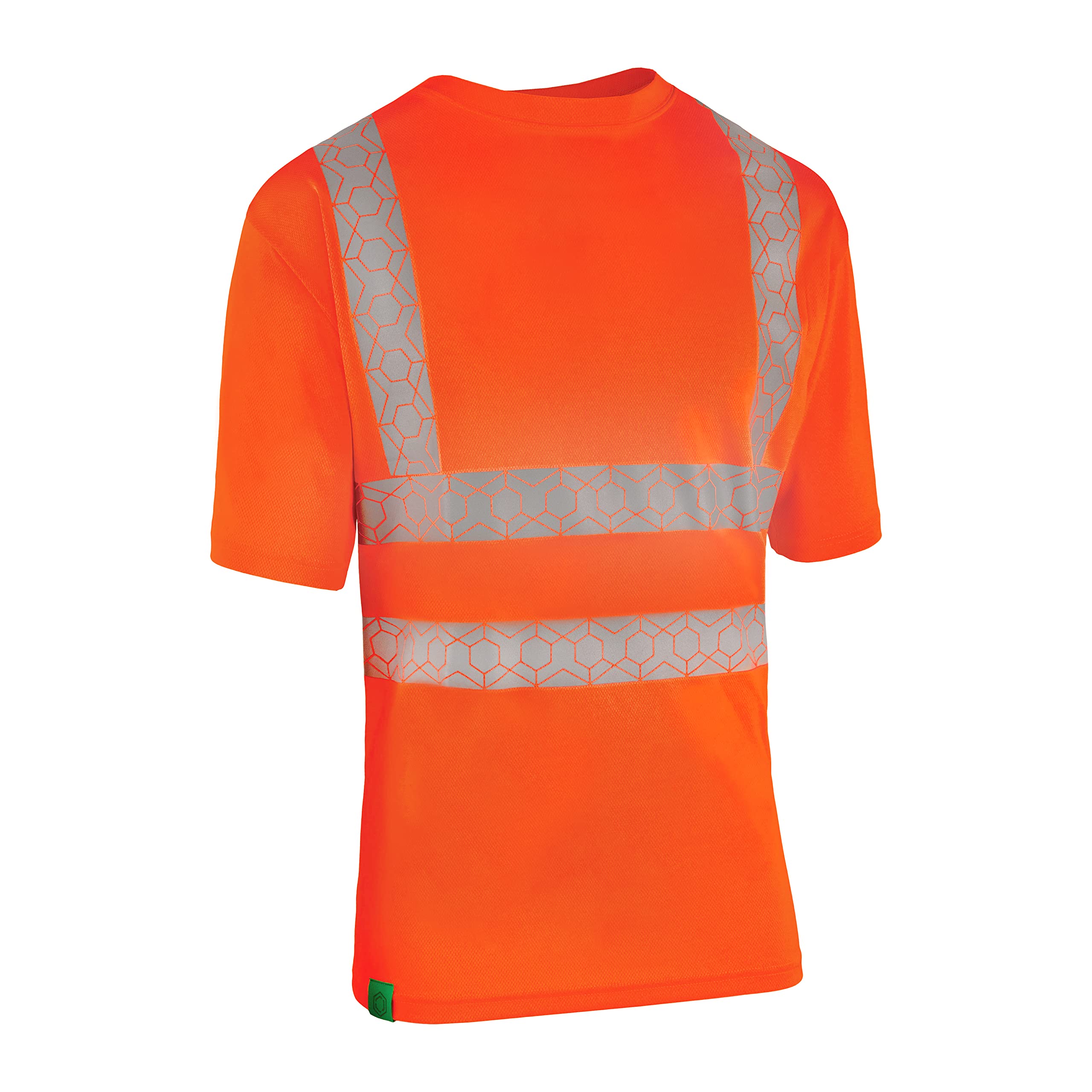 Beeswift Envirowear Orange Hi-Vis T-Shirt Unisex Reflective Sustainable Circular Process Safety PPE Workwear - Large