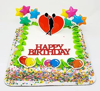 Cheerleading Cheerleader Themed 7 Piece Birthday Cake Topper Set (Unique Design)