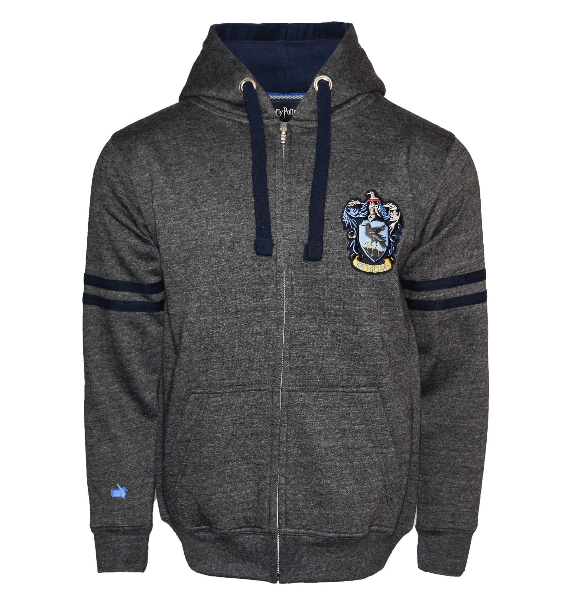 Gwcc Unisex Charcoal Harry Potter - Zip Hoodie - Ravenclaw Crest (Xs) /Blue