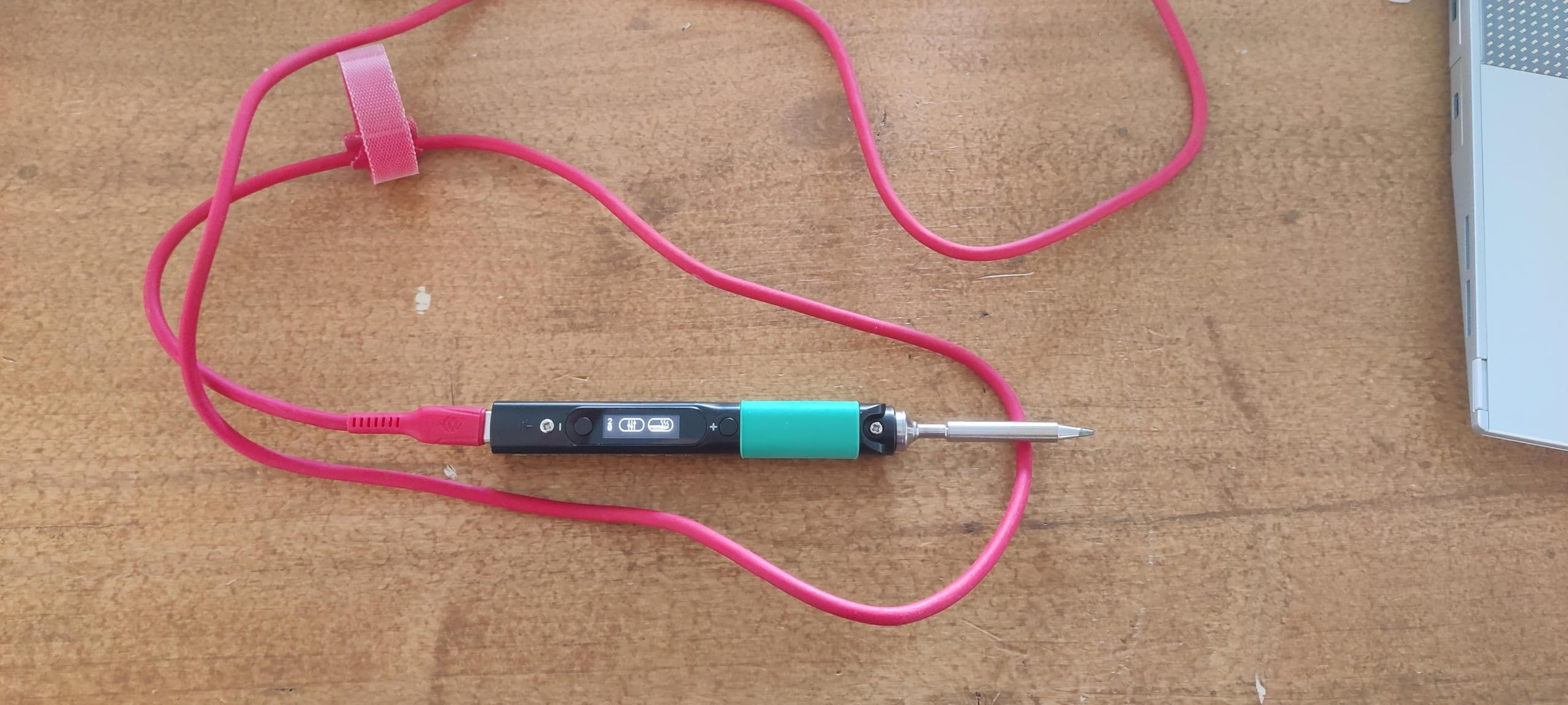 Fraos – Pinecil V2 – tragbarer Zinn-Lötkolben, USB-C PD und 12 V–24V DC5525 Hohlbuchse, intelligente Schnellerwärmung, einstellbare Temperatur, digitaler Bildschirm, Spitze ST-B2, SMD, IronOS
