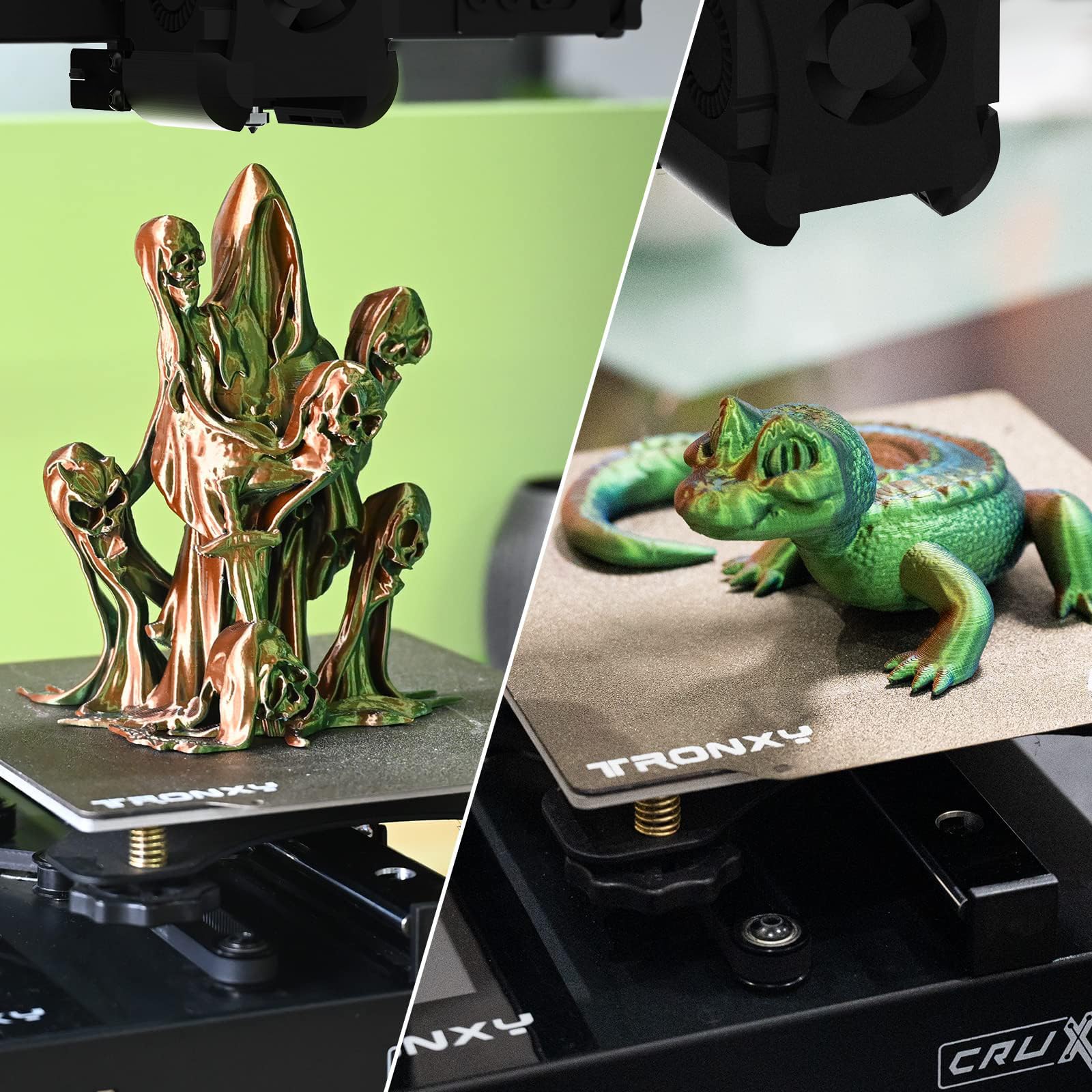 TRONXY CRUX 1S Mini-3D-Drucker, Hochgeschwindigkeits-Klein-3D-Drucker für Anfänger, 275 °C Direktextruder, Doppel-OSG15-Führungsschiene, Druckgröße 180x180x180mm