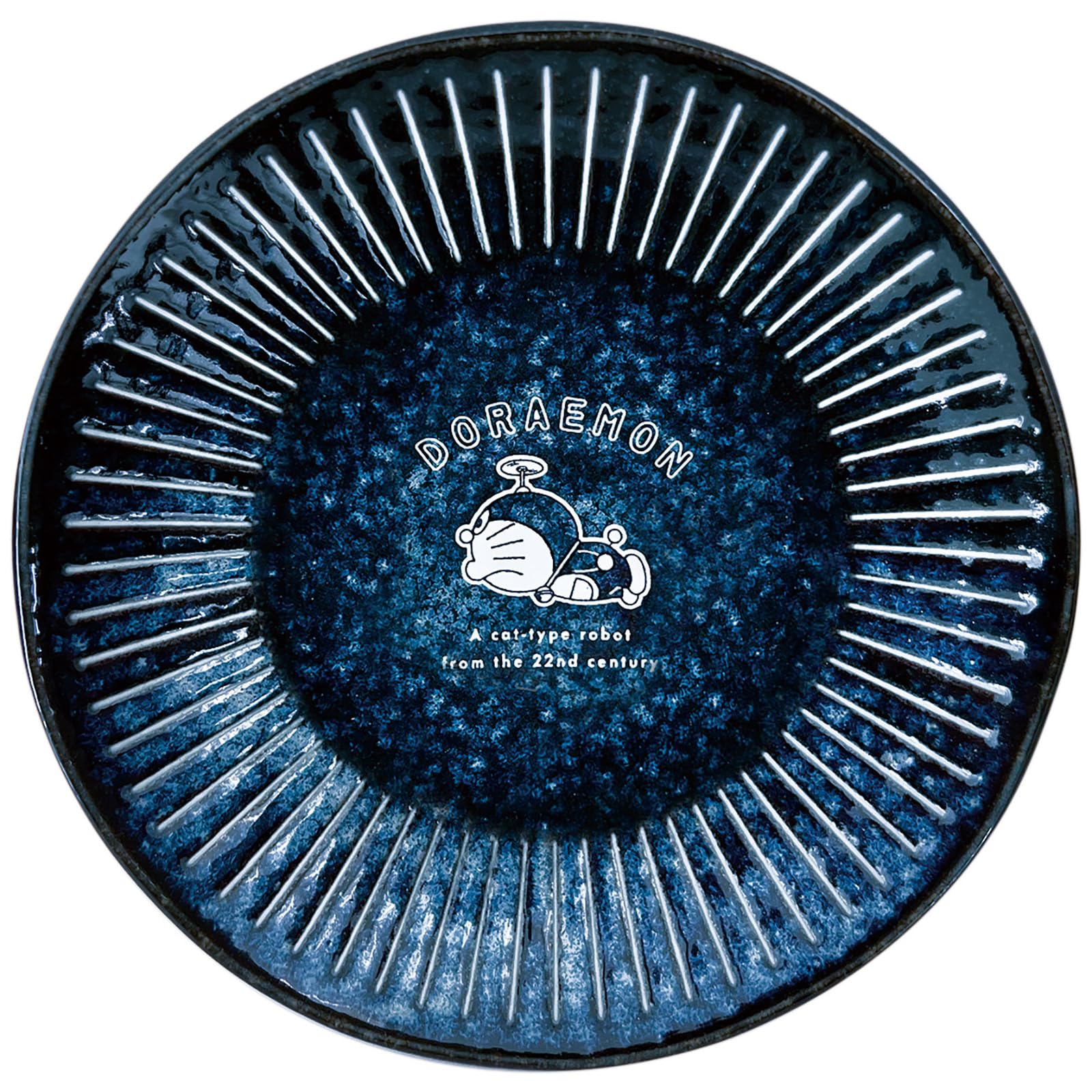 Doraemon Indigo Small Plate 4.7in Porcelain Kozara Dishwasher Safe Japan