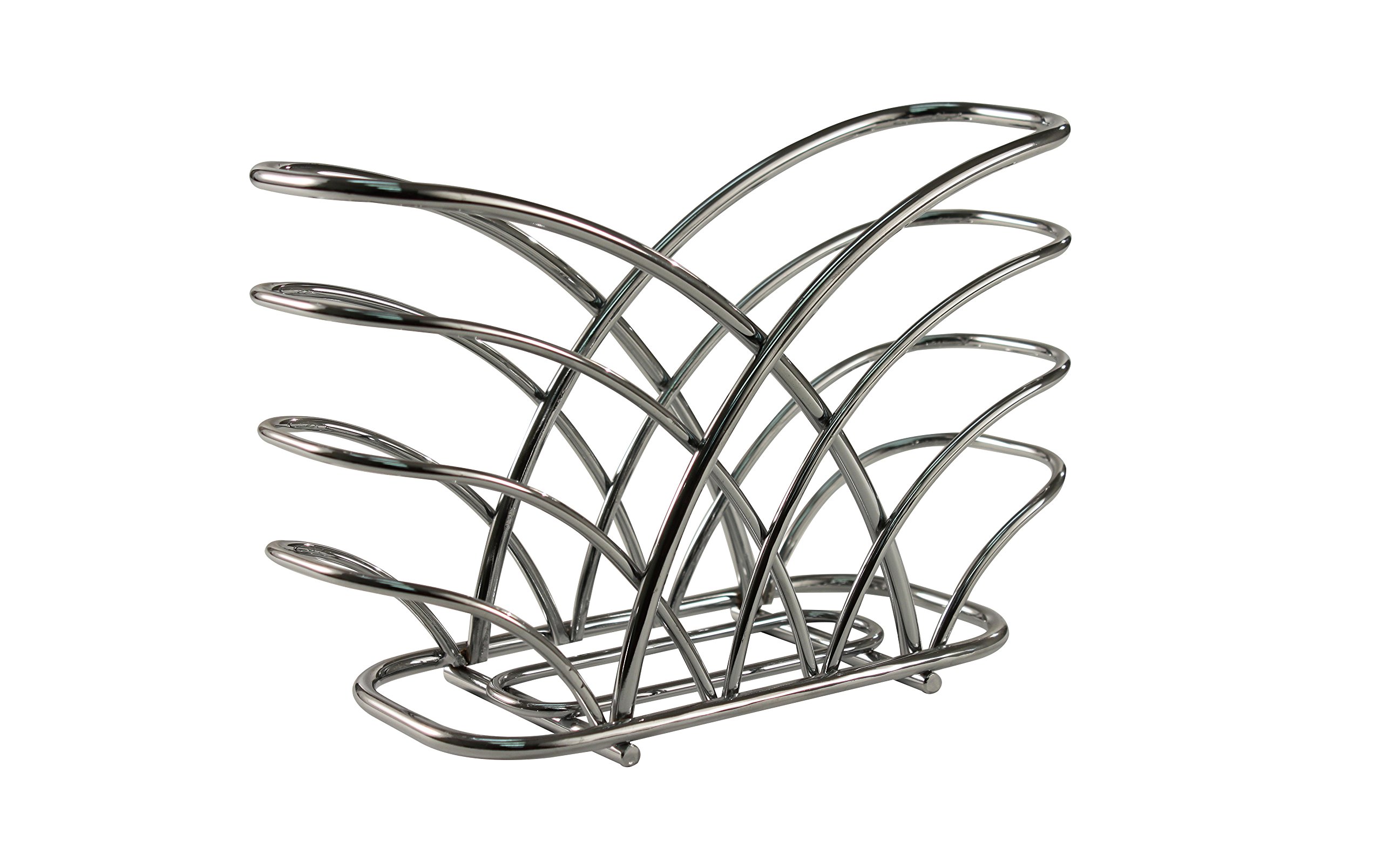 Spectrum Diversified Upright Holder for Dining Table, Countertop Napkin Storage for Modern Organization, Contemporary Kitchen Décor, Alloy Steel, Chrome, Vertical