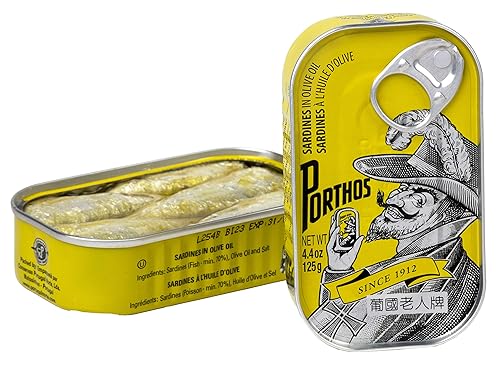 Miniatura 2 de Porthos Sardinas en aceite de oliva  Selección Seafood Aficionado Choice  Paquete de 4  Sardinas portuguesas  lata de 4.4 onzas
