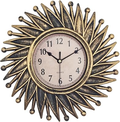 Amazon.com: Honiway Wall Clock Battery Operated 12 in Rustic Wood Boho ...