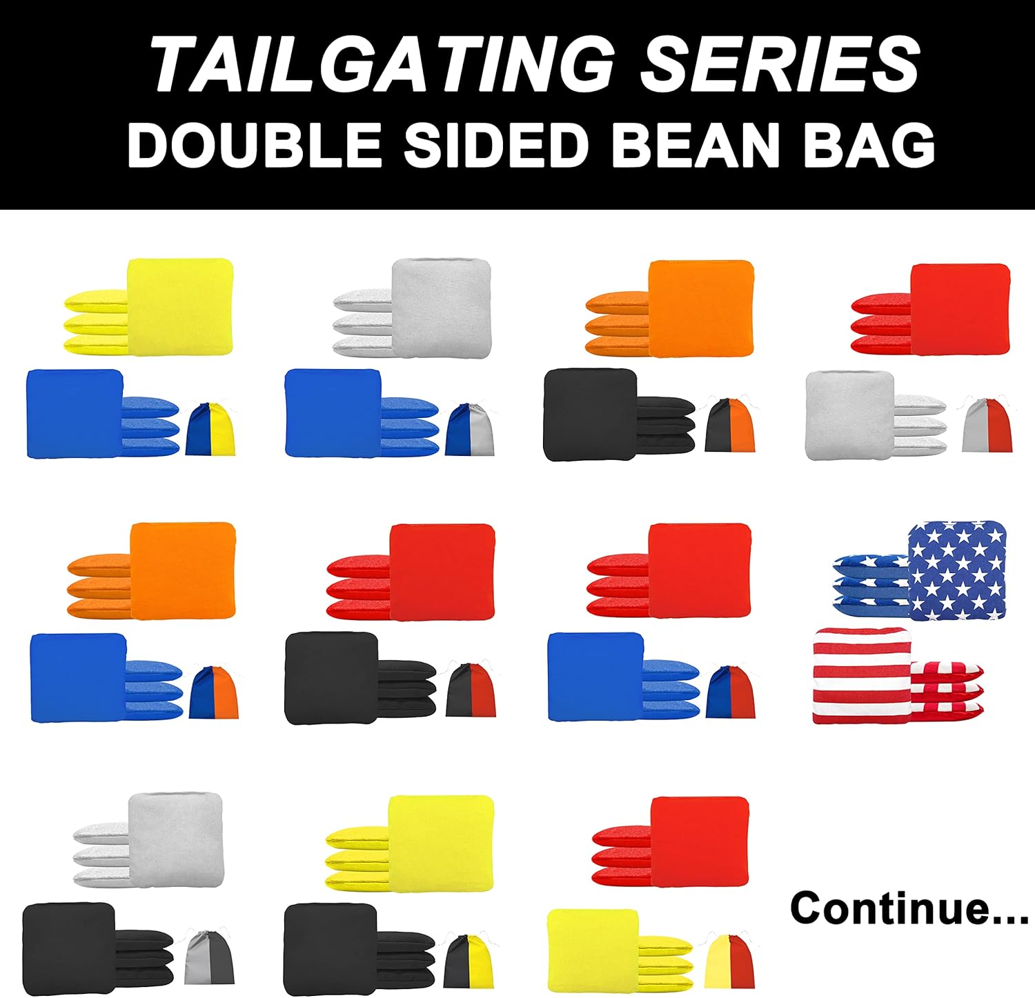 JST GAMEZ Cornhole Bags Cornhole Bean Bags Double Sided Slick and Stick Side Bean Bags for Cornhole Games : Sports & Outdoors