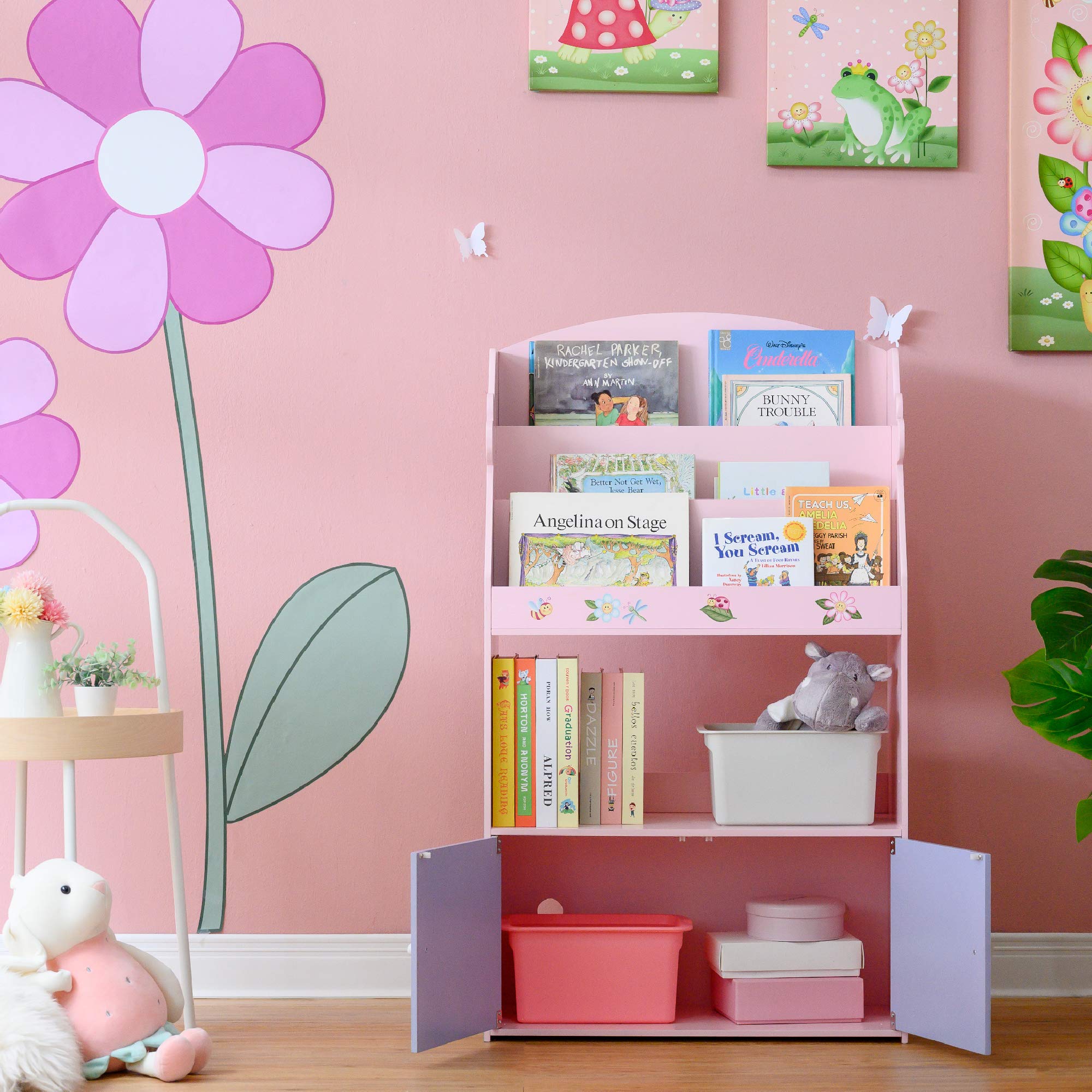 Fantasy Fields Magic Garden Kinder 3-stufiges Bücherregal aus Holz und Schublade Mehrfarben
