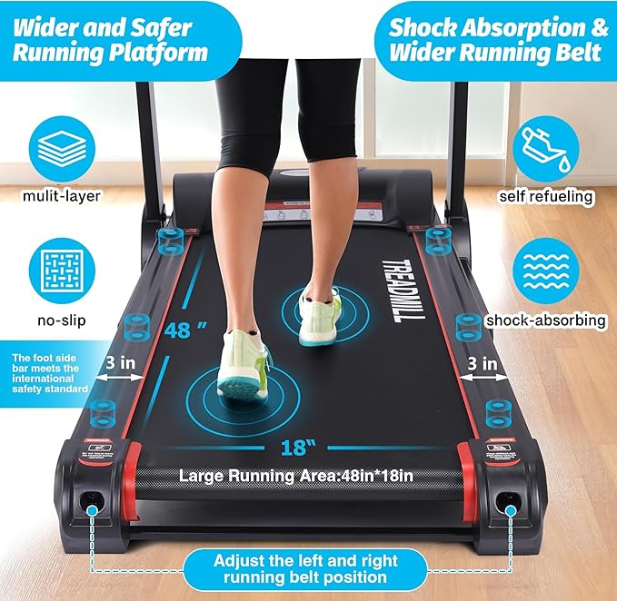 Caminadora Plegable EcoSummer con Inclinación Automática y Monitor Cardíaco miniatura 4