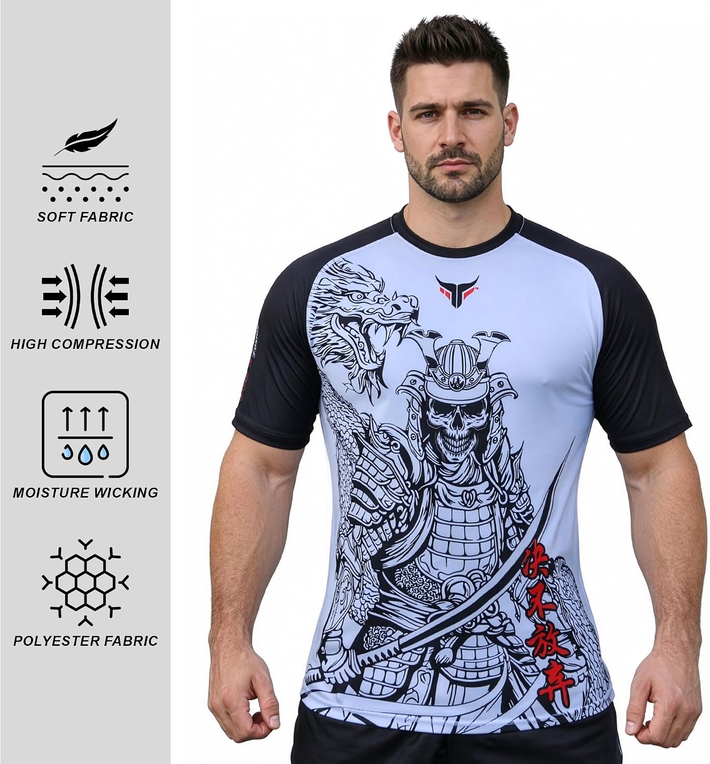 Mytra Fusion Men’s Rash Guard - 210 GSM 4-Way Stretch Compression Shirt for Boxing, MMA Muay Thai Grappling & Fitness image 5