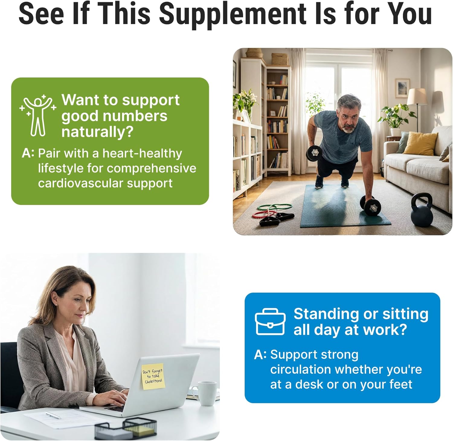 Cholesterol Supplement - All-Natural Ingredients to Support Normal Colesterol Levels. Supports Optimal Circulation. 60 Capsules