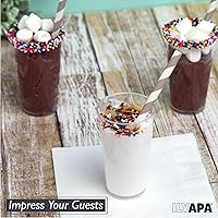 Vista 4 de Ilyapa Vasos de postre de plástico de 3 onzas, paquete de 50 mini tazas de postre con cucharas, taza pequeña transparente reutilizable