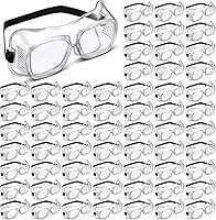 Vista 1 de 100 pares de gafas de seguridad antivaho protectoras transparentes sobre los anteojos, protección ocular antiarañazos, antipolvo, gafas ligeras