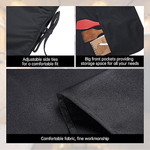 Miniatura 5 de Delantal de zapatero personalizado unisex con bolsillos para pintar limpieza Artiest impermeable delantal personalizado texto logotipo imagen