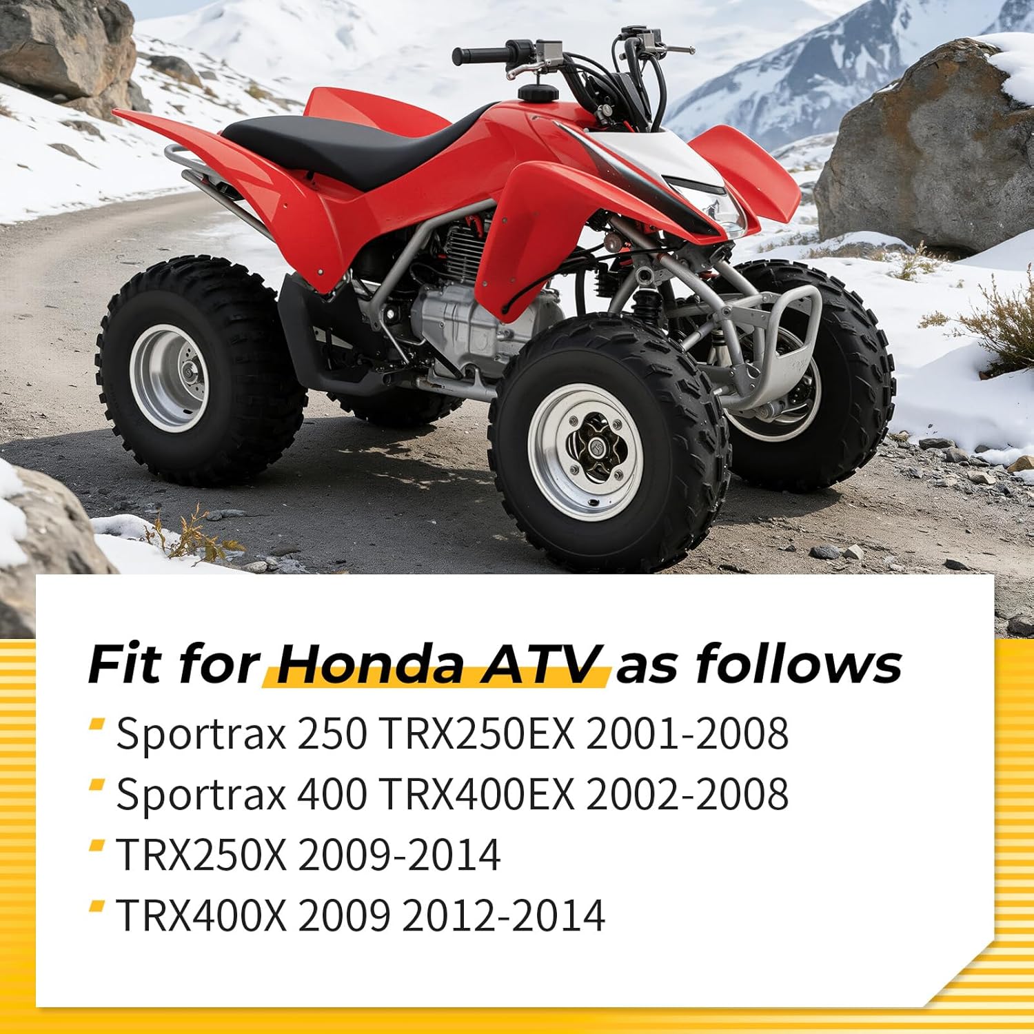 M MATI Front Left and Right Wheel Hubs & Brake Discs for Honda TRX250X TRX400X 2009-2014 Sportrax TRX250EX TRX400EX 2001-2008 44615-HN6-A20 45251-HN1-003